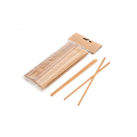 Pack 100 bastoncini bambu tostato 21 cm
