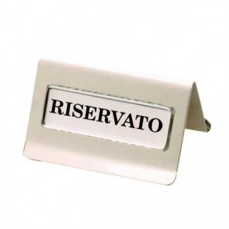 Segnatavolo/portabiglietto inox 2pz