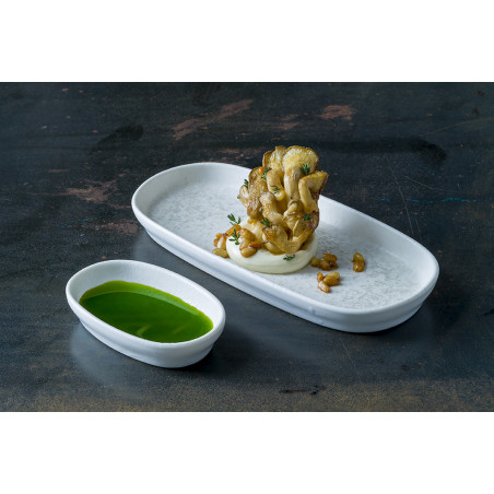 Piatto ovale con bordo cm 30x15,5 Lunar