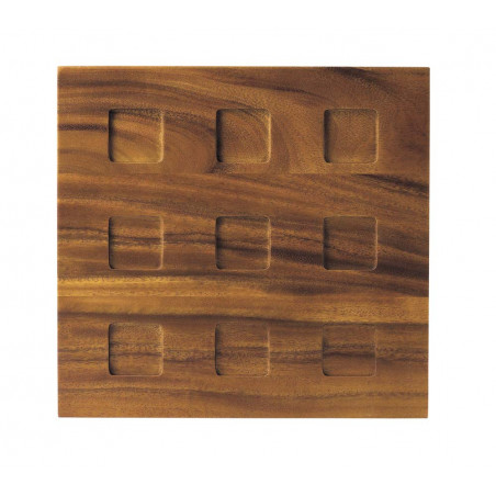 Vassoio in legno 9 posti modulo
