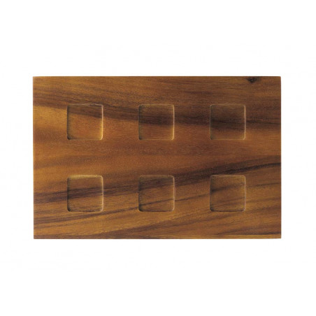 Vassoio in legno 6 posti modulo