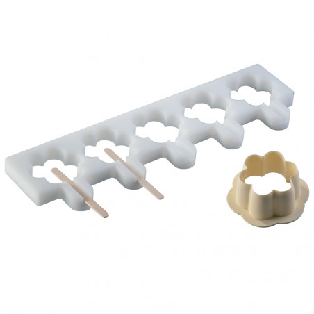 Stampo gelato fiore su stecco winter ice