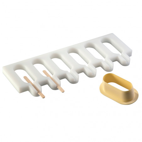 Stampo gelato oblungo su stecco winter ice
