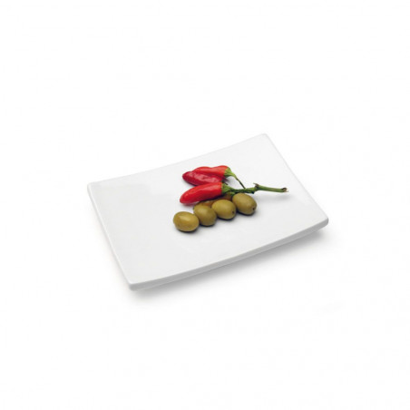 Vassoio per sushi bianco 23x16