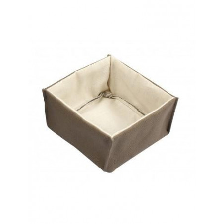 Cestino pane quadrato marrone 14x14x8h