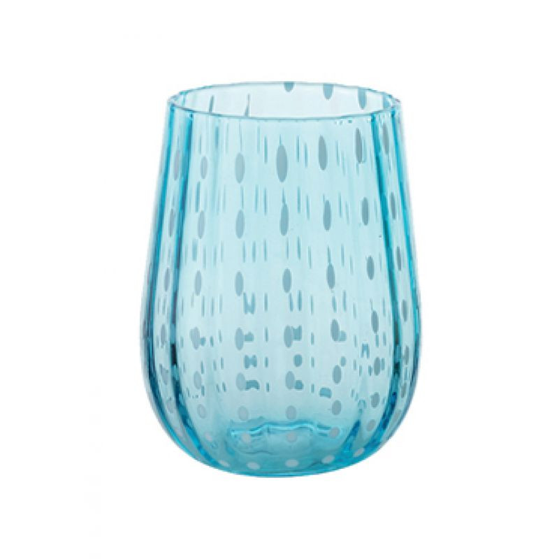 Bicchiere gocce azzurro cl 40