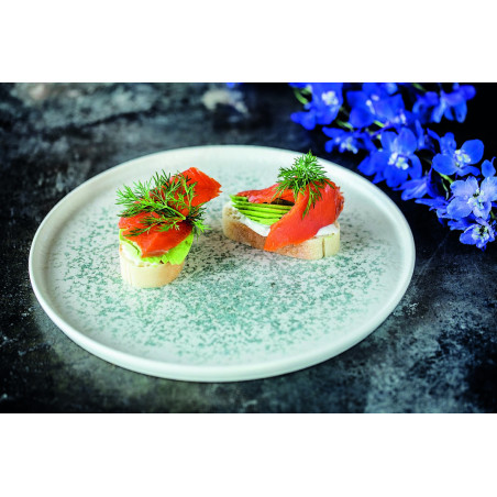 Piatto piano con bordo cm 28 Lunar Ocean