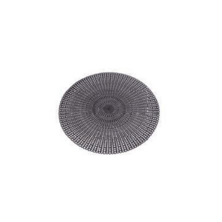 Tablemat Set 12 Tovaglie Round Cm 40 Nero