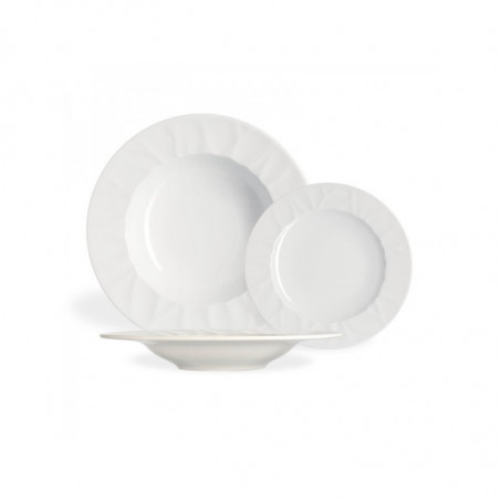 Servizio piatti Seltmann Venice da 18 pezzi Porcellana Bianchi
