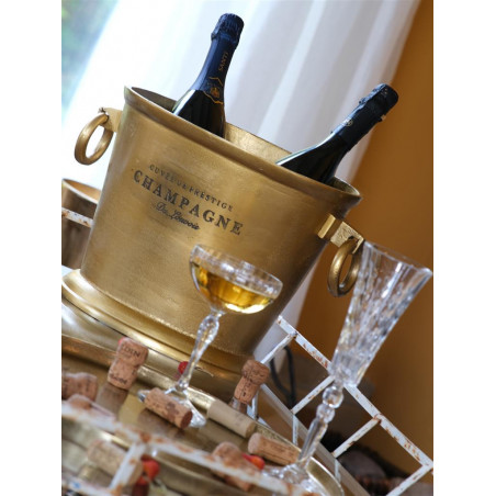 Secchiello ovale gold vintage cm 32x26x25h