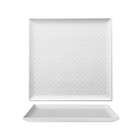 Piatto Marrakesh bianco square piano 30,5x30,5