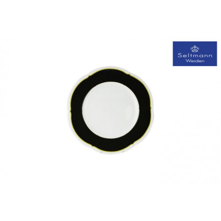 Piatto pane cm 18 nero/oro Versailles