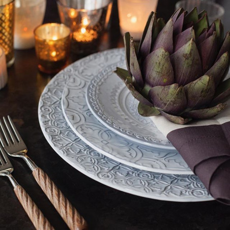 Piatto piano cm 21,5 bianco Rua Nova