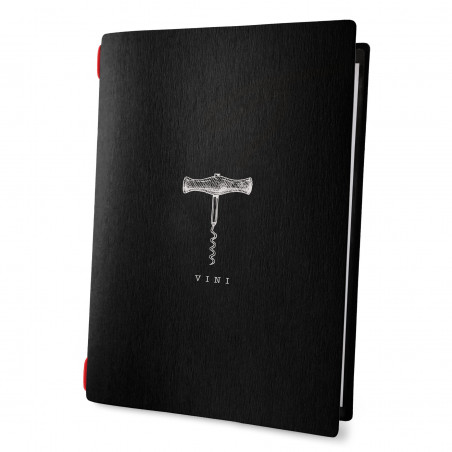 Dag Style Porta Menu Custom A4 Bacco Vini 2 Buste Eco Nero