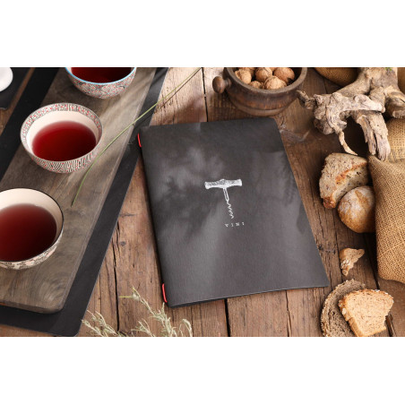 Dag Style Porta Menu Custom A4 Bacco Vini 2 Buste Eco Nero