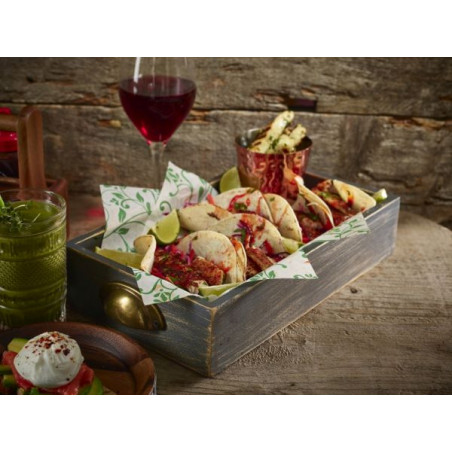 Cassetto contenitore in legno di acacia grigio