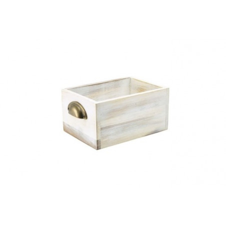 Cassetto porta condimenti in acacia bianco