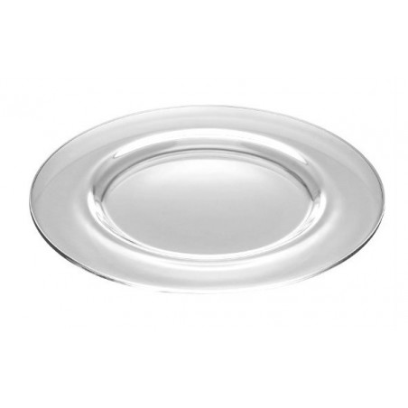 Piatto Piano Rialto cm 15 vetro trasparente