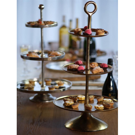 Alzata tre piani cm 72 Gold