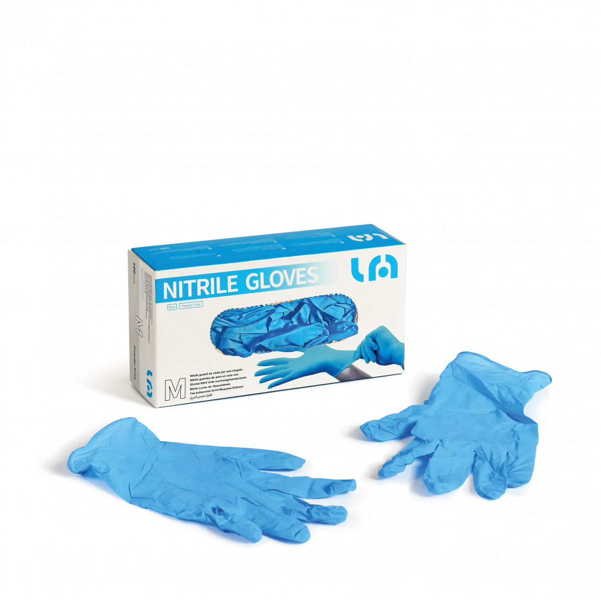 Guanti Nitrile Monouso 100 Pz. Blu L - eBuò megastore