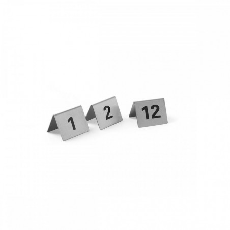 Set Targhette Numeri Tavoli1-12 Inox