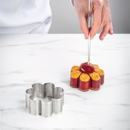 Pavoni Fascia Inox Microforata Fiore Cm 10x4,5h