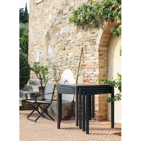 Vermobil Tavolo Quatris Cm 80x80 Bronzo