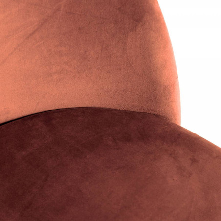 Sedia Velvet Velluto Bronzo Gambe Oro