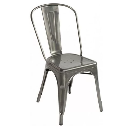 Sedia Industrial Raw Grigio in Ferro