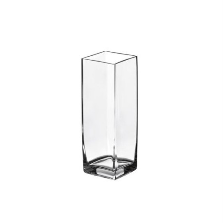 Vaso Quadrato Vetro Cm 10x10x24h