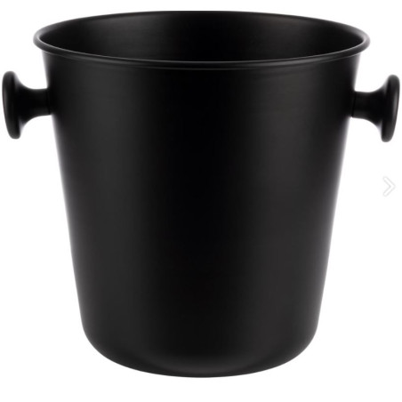 Secchio Vino Cm 15/21,5xH22 Lt 5 Alluminio Abs Nero