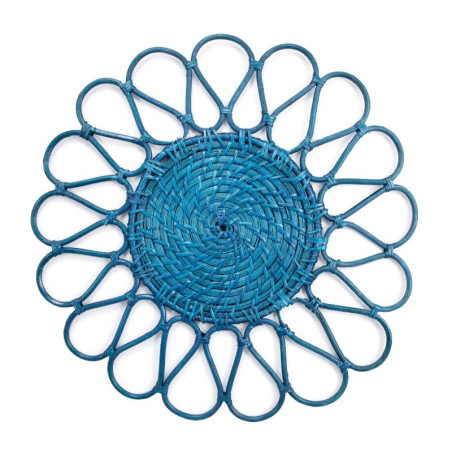 Le Coq Segnaposto Tersicore Fiore Blu Cm 40