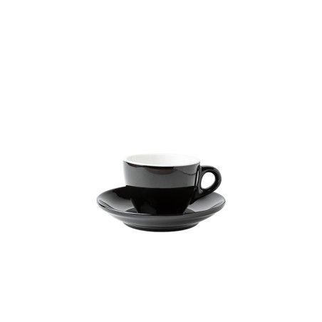 Tazza Cappuccino Nera Con Piattino Costarica Cl 18