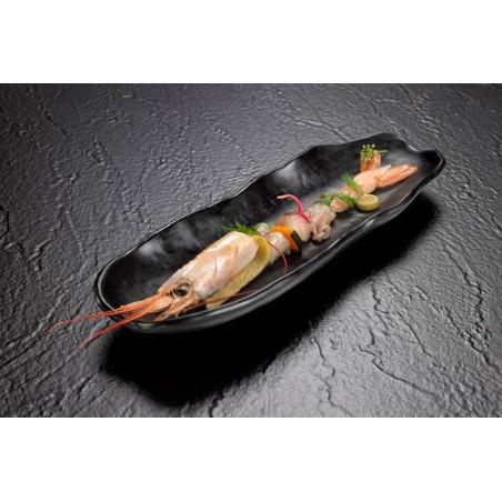 Vassoio Blackstone Nero Melamina Cm 26x8,5 Leone