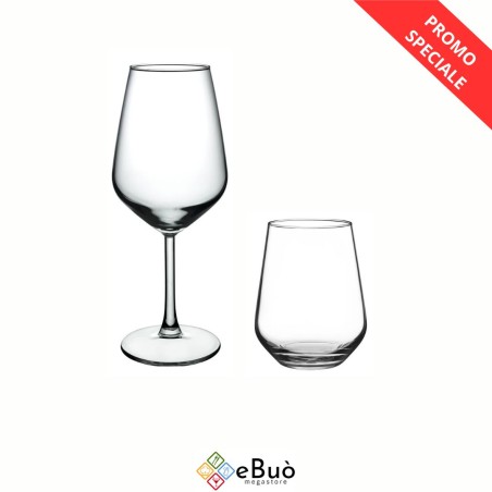 Kit Calice Vino Cl 49 + Bicchiere Acqua Cl 42 Allegra Pasabahce 120 Pz