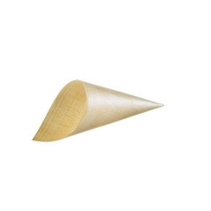 Confezione pz 50 Cono Legno 15,5x5,5 Cm Leone|Finger-food monouso