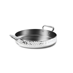 Tegame in Aluinox 3ply Martellato con 2 Maniglie in Acciaio Inox – Pentole Agnelli