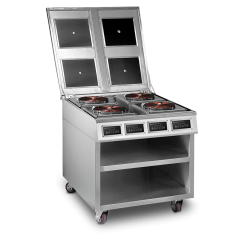 Cucina a Induzione Digitale 4 Zone UNIKA Kitchen 900 – Sistema AhC, 17 kW, Struttura AISI 304