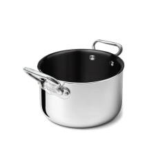 Casseruola alta cm 24 in Alu-Inox 1907 2ply antiaderente PFAS-free con due maniglie – Pentole Agnelli