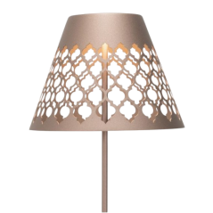 Cover damascato bronzo Zafferano - Paralume in metallo traforato per lampade da tavolo