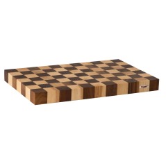 Tagliere in legno di noce e frassino a scacchi cm 49x31- Bisetti