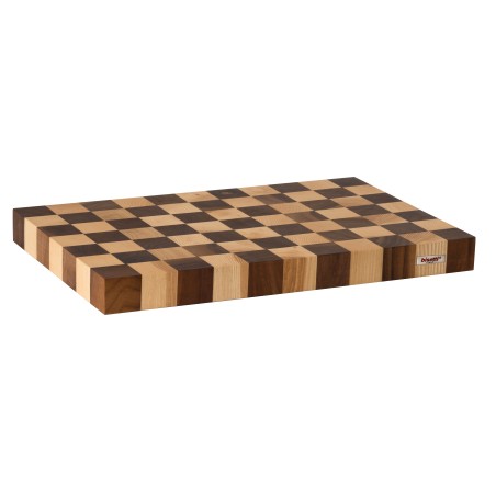 Tagliere in legno di noce e frassino a scacchi cm 49x31- Bisetti