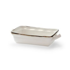Tegamino rettangolare cm 27x14 Pollock - Porcellana con manici