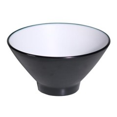 Coppa Conica Melamina Cm 20,5 H 10,5 Bianco Nero