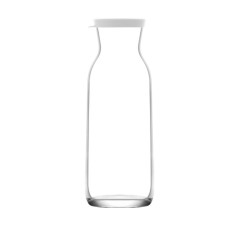 Caraffa Liscia con Tappo Bianco in Silicone