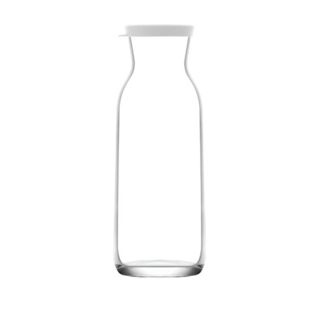 Caraffa Liscia con Tappo Bianco in Silicone