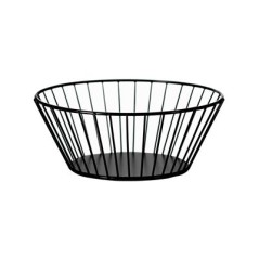 Cestino conico buffet nero acciaio 17 cm Basky
