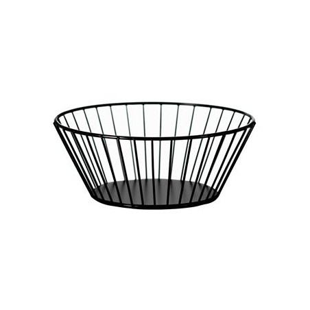Cestino conico buffet nero acciaio 17 cm Basky