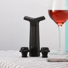 Set Manuale Sottovuoto per Vino Brevetti WAF con Pompa Vacuum e 2 Tappi
