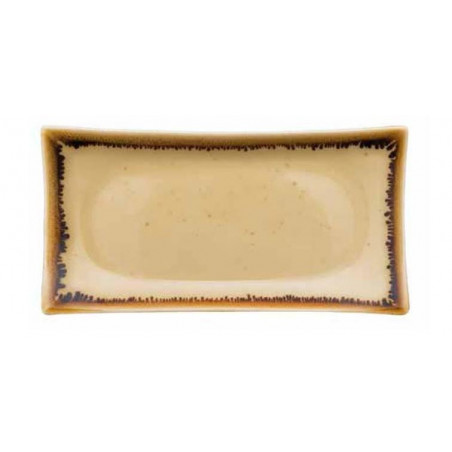Piatto rettangolare ocra